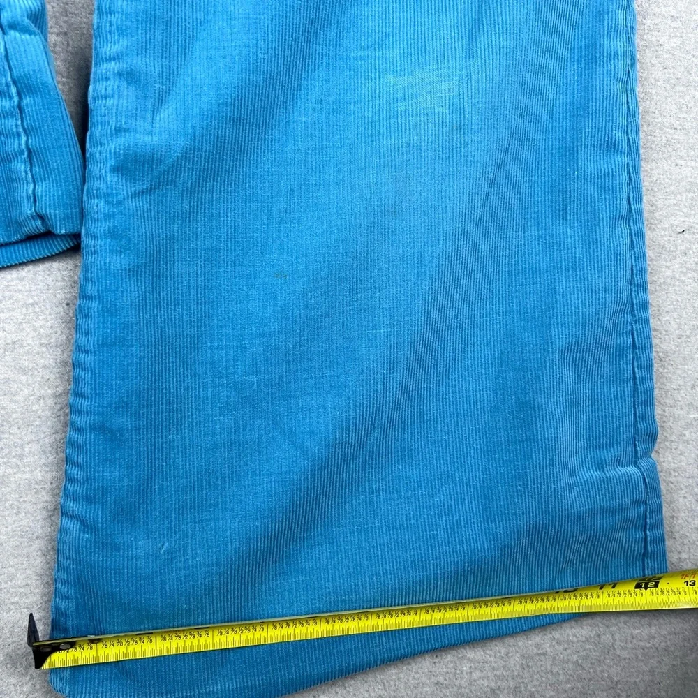 Vintage Levis 646 Bell Bottom Corduroy Pants Blue White‎ Tab 70s Flare 30x30